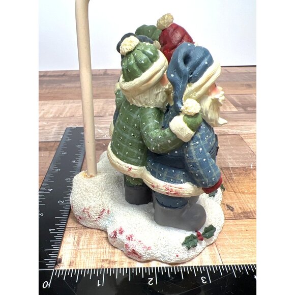 Vintage Santa Claus Christmas Candle Holder Lamp With Frosted Shade - Picture 10 of 11